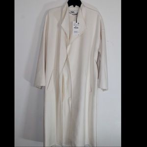 Zara Cream Coat 🧥✅
